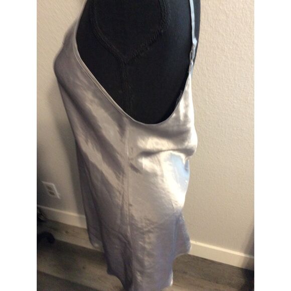 Silver Slip Negligee Nightie Medium M - Picture 4 of 6